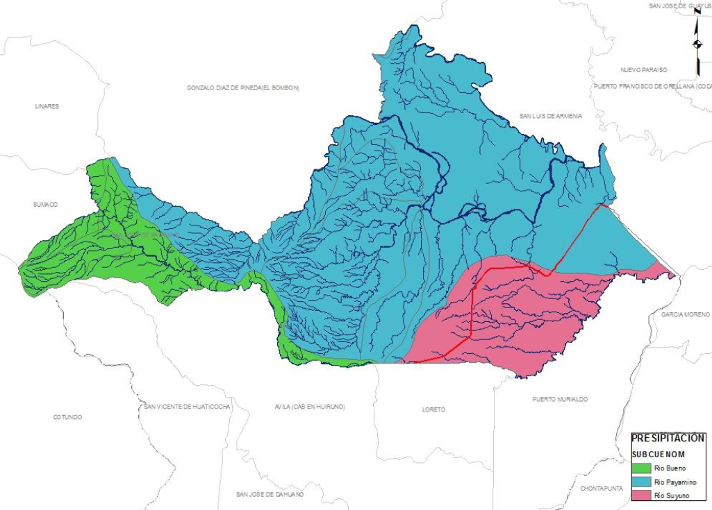 Red y Sub cuencas Hidrográficas